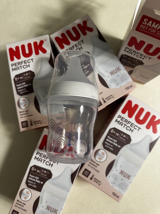 Пляшечка пластикова NUK Perfect Match S з народження, антиколікова
