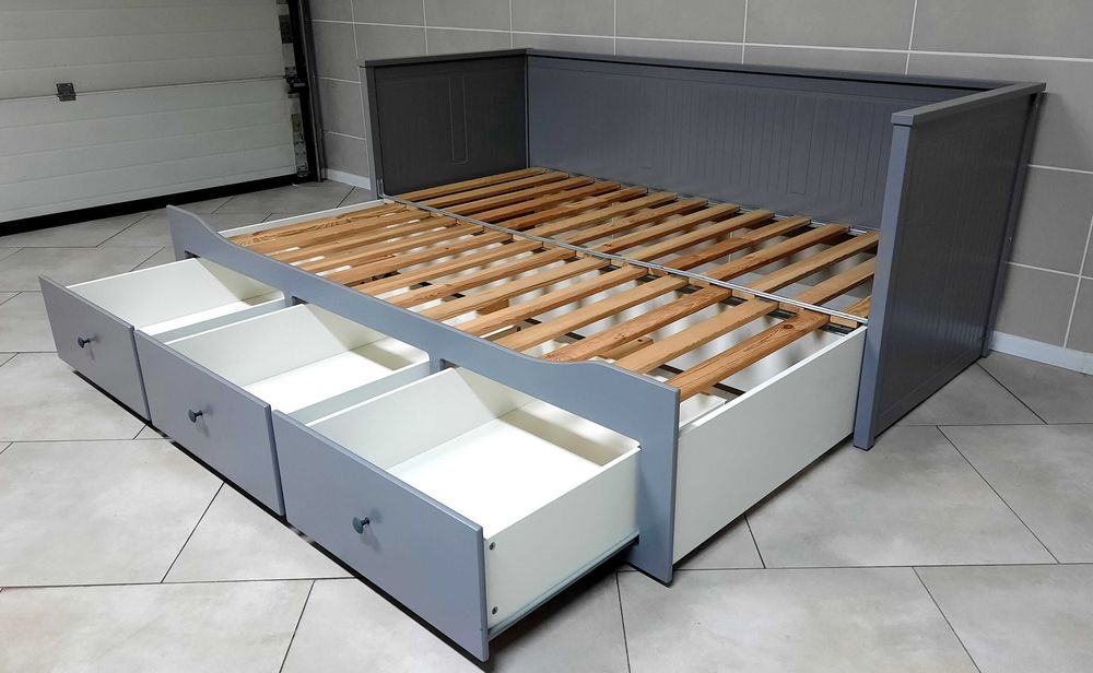 Łóżko leżanka IKEA HEMNES + 1 materac - BARDZO DOBRY STAN