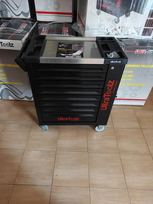 Carrinho ultratoolz 8/8 gavetas cheias de ferramentas