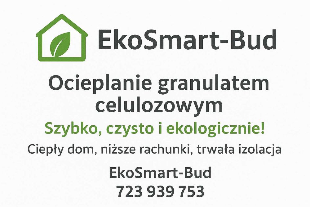 Profesjonalne Ocieplanie granulatem celulozowym, naprawa izolacji