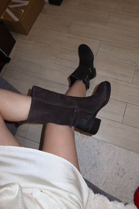 чоботи натуральний замш Zara, 36