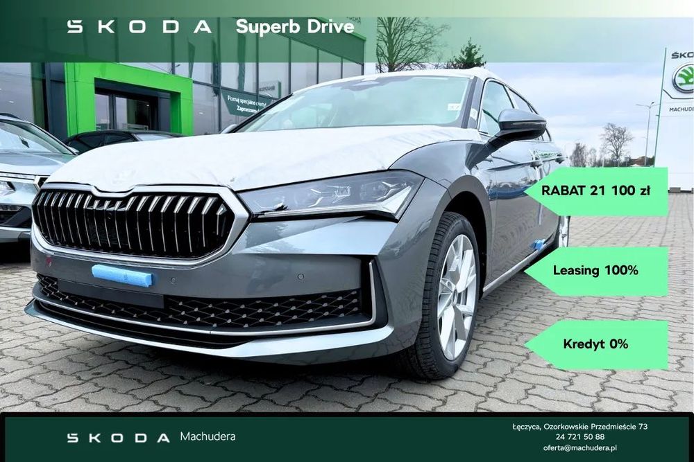 Skoda Superb SKODA SUPERB Kombi Sportline 2.0 TDI 150 km DSG Rabat 21 400zł