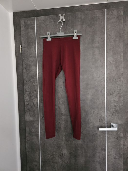 Legginsy bordowe S XS
