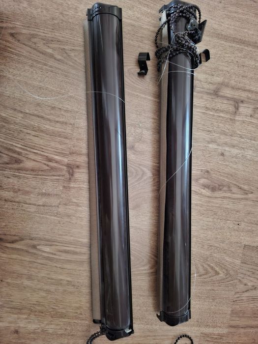 Rolety dzień noc 2 szt brąz w kasecie