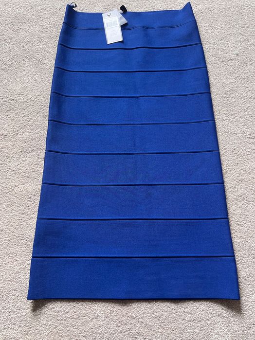 Синя спідниця,високої посадки ,бренд BCBGMAXAZRIA