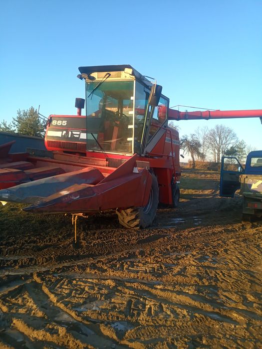 Kombajn Massey Ferguson 665 przystawka do kukurydzy