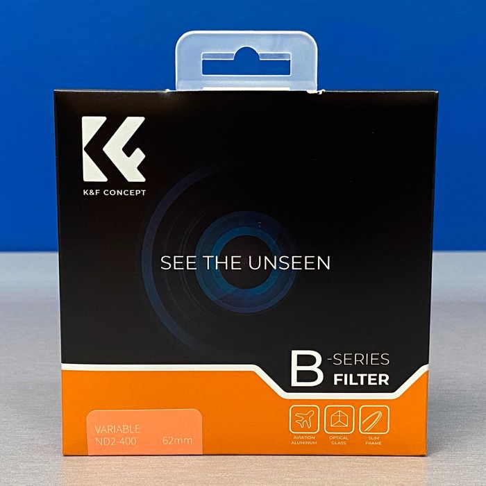 K&F Concept ND2-400 Slim 62mm (Filtro ND Variável) - NOVO