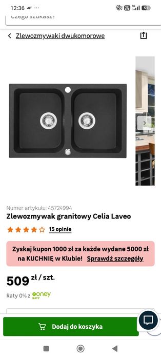 Sprzedam nowy zlewozmywak