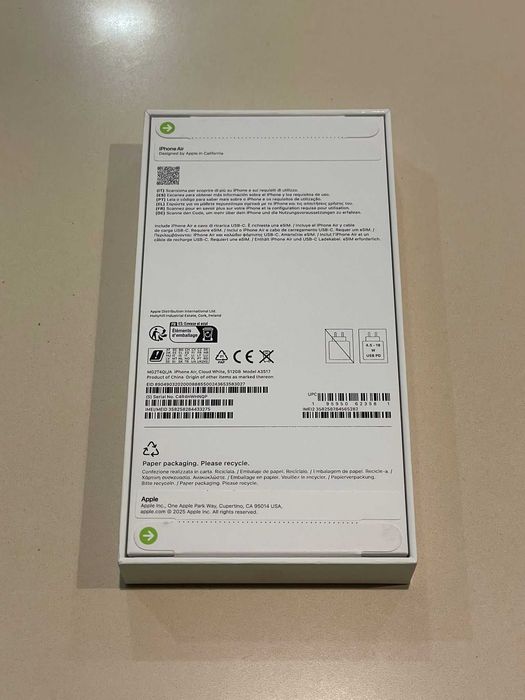 iPhone 17 air branco - 512Gb Lacrado, com fatura e garantia