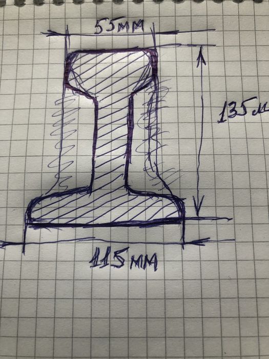 Продається рельса для перемички на будівництві