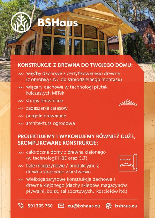 CNC, drewno, więźba, wiązary dachowe, konstrukcje - zapraszamy!