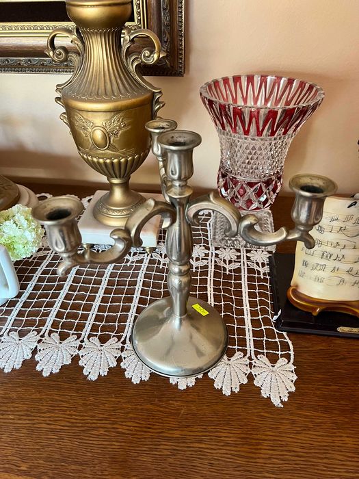 Świecznik Plater Trójramienny Vintage