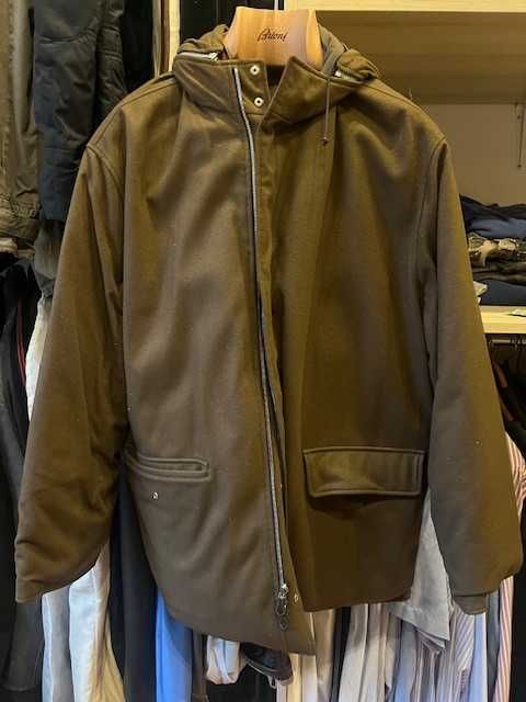 Топовый Hermes мужской пуховик, двухсторонний, оригинал, 52-54размер.