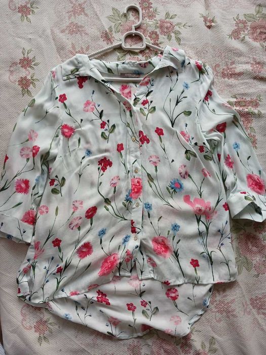 Блуза з віскози у квітковий прінт рукав 3/4 orsay