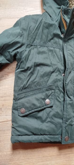 Zielona zimowa kurtka chłopięca 92 cm Zara