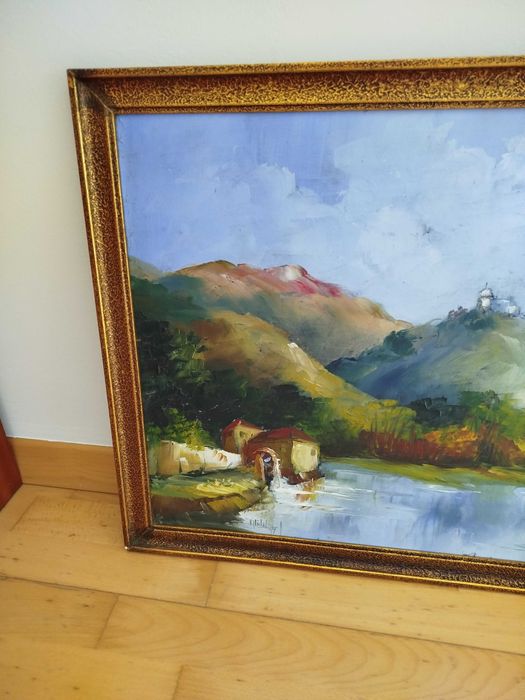 Pintura - Quadro Antigo, óleo sobre platex