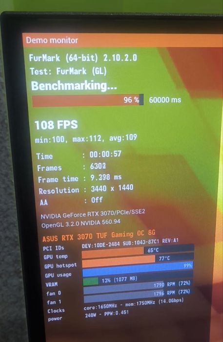 Компʼютер Ryzen 5 5600x, RTX3070, Kingston Fury 16gb, MSI B450