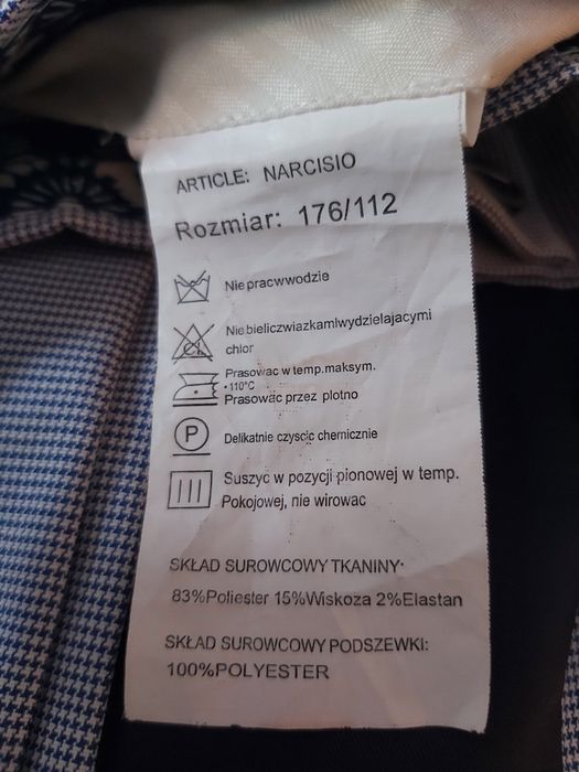 Garnitur letni PAWO model NARCISIO, rozmiar 176/110, 176/112.
