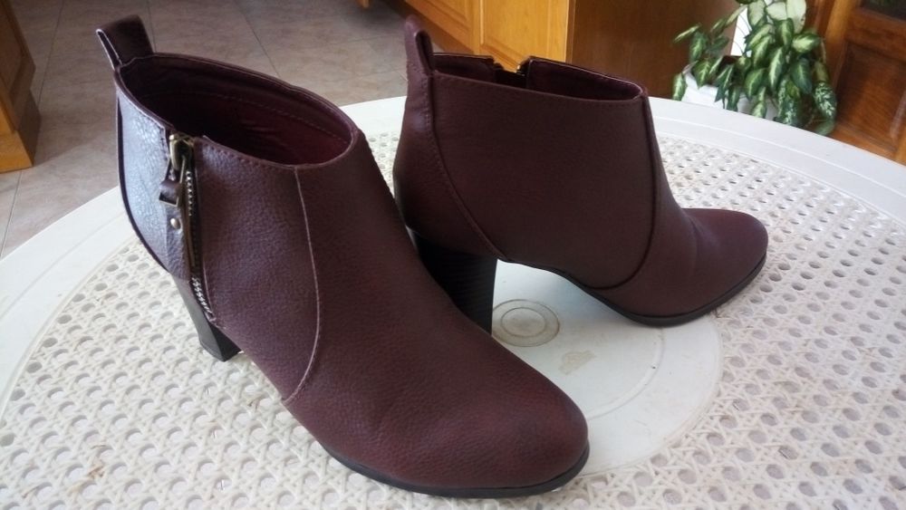 Botas mulher bordo 37