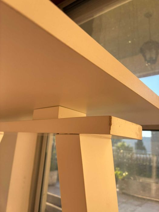 mesa de reuniões branca, 200x100cm