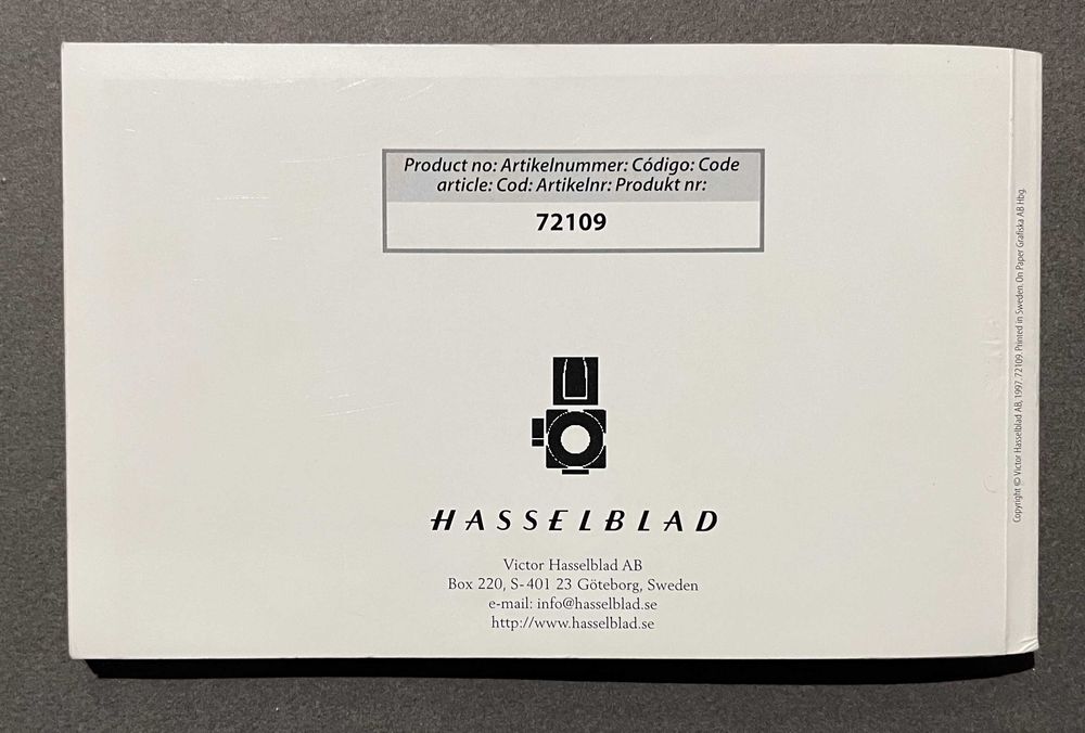 Manual Hasselblad Flexbody