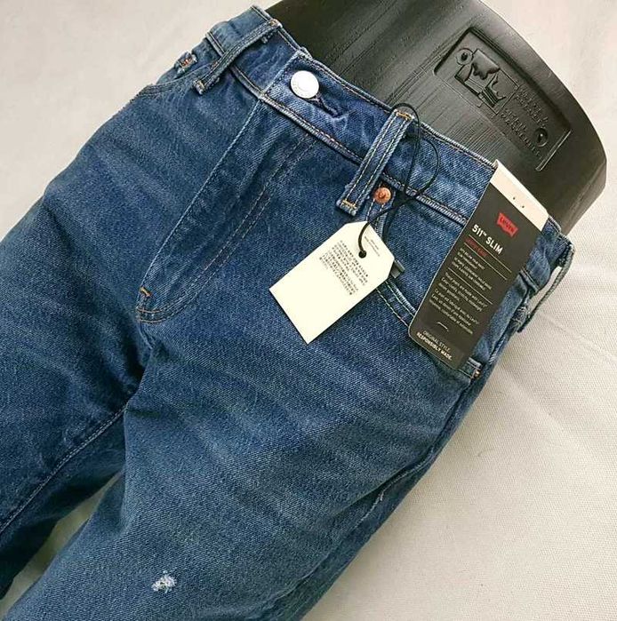 Jeansy Levi's 511 męskie podszyte łaty cerowania nowe Levisy - W31/L34