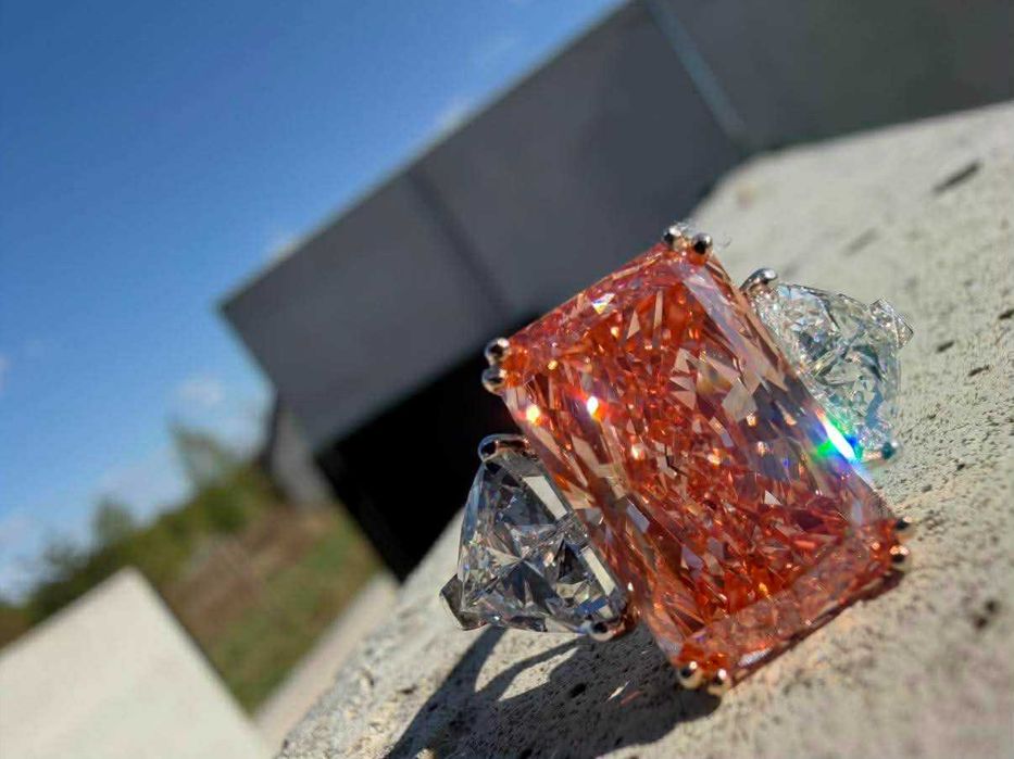 Fancy Vivid PINK - Pierścionek CVD 8,08ct p.13