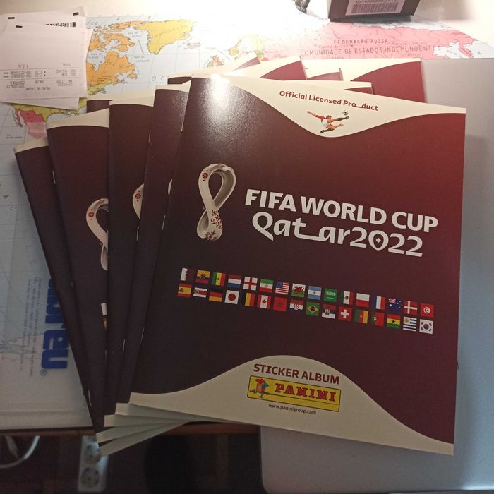 World Cup Qatar 2022 cromos e caderneta, packs 13s, ou 8saquetas