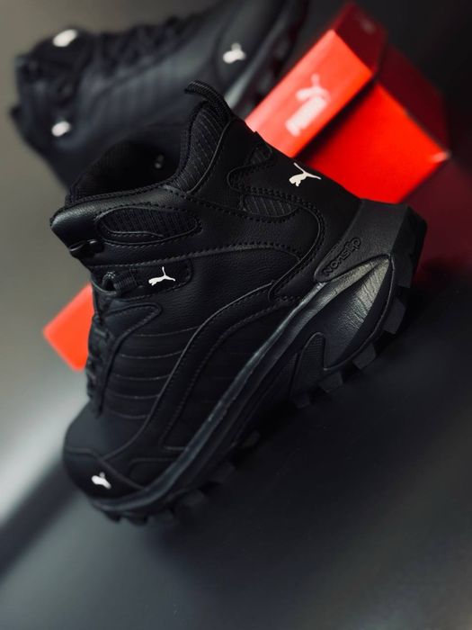 Зимняя кожанная мужская обувь / ботинки кроссовки Puma зима до -31°