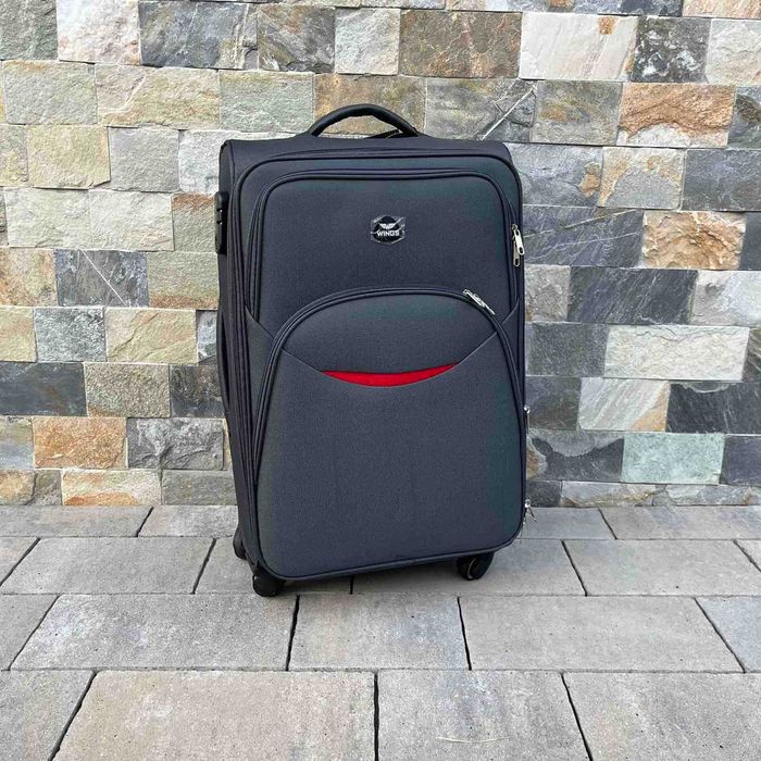 Тканевий чемодан на 4кола + РОЗШИРЕННЯ Дорожная сумка Валіза дорожня