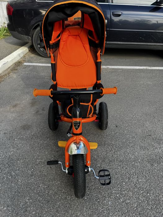 Дитячий триколісний велосипед Azimut Trike з батьківською ручкою