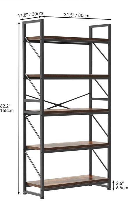 NOVO - Livraria de 5 níveis, estante industrial