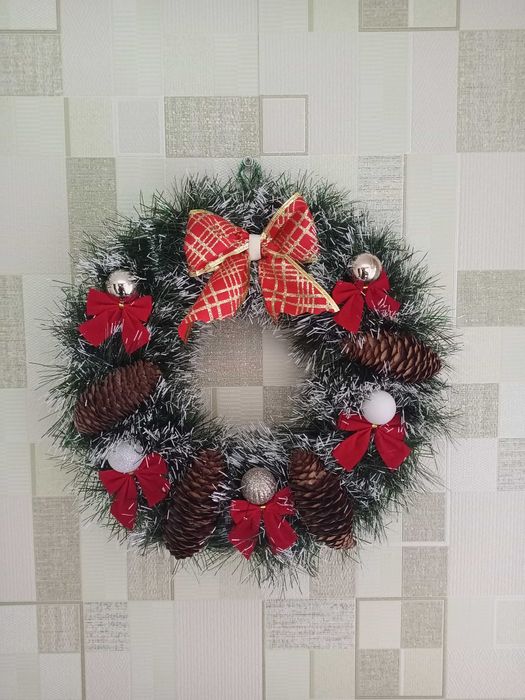 Новий! Різдвяний вінок, Новорічний віночок, ручна робота