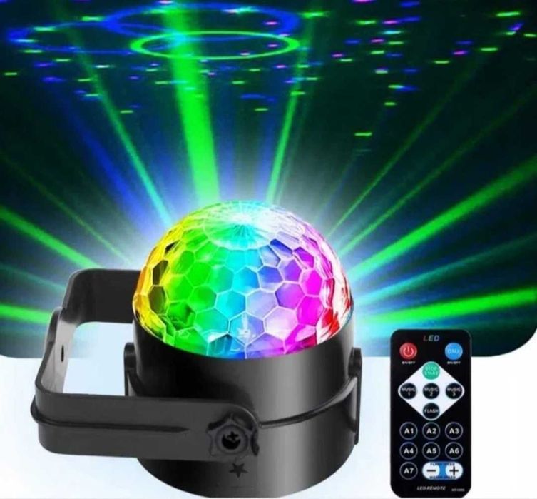 Kolorowe Światła na Imprezę: LED Disco Ball Light