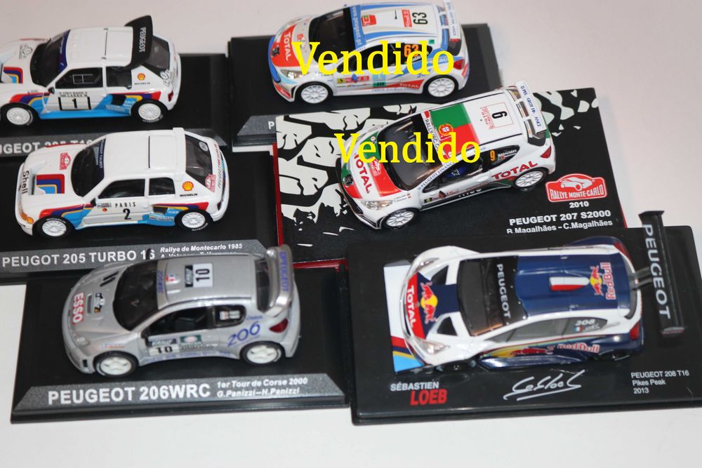Vendo miniaturas Peugeot Citroen da minha coleção Rally 1/43.  25€/un.