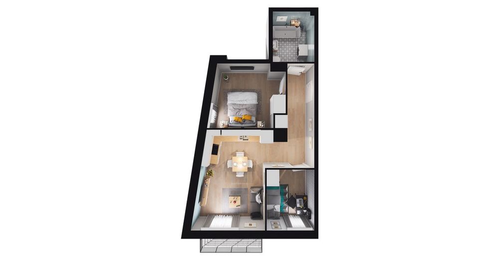 3-pokojowe mieszkanie 45m2 + balkon Bez Prowizji