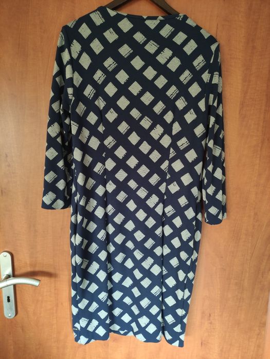 Sukienka Solar, r. 38, stan idealny, granatowa, wzór krata
