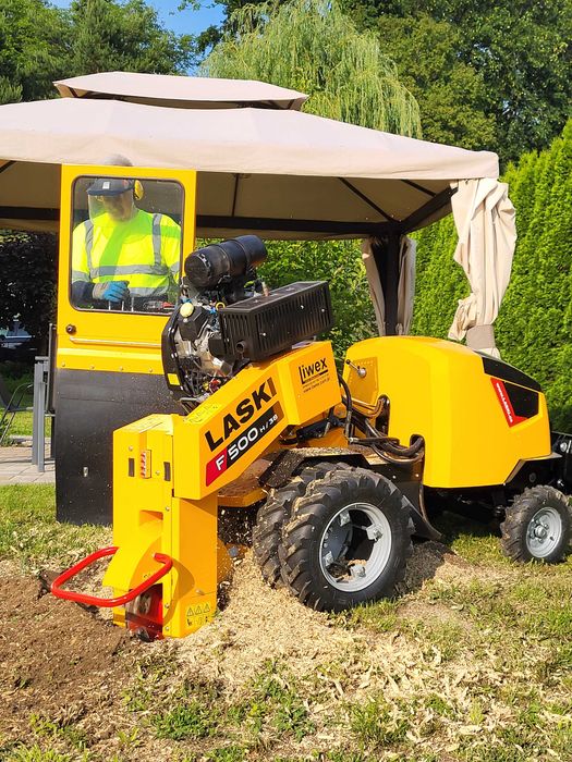 Frezowanie pni, usuwanie pni korzeni drzew, mulczowanie, wycinka drzew