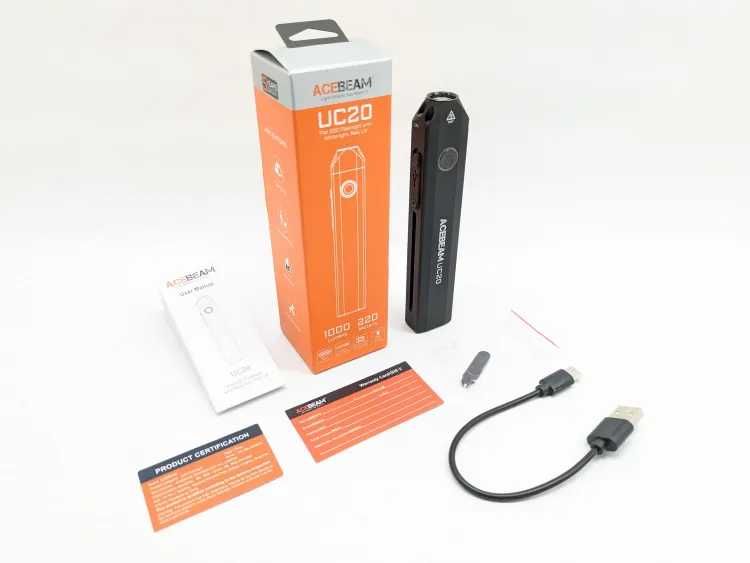 ACEBEAM UC20 Ліхтар Компактний EDC (UV, Red, 1000 Люмен, 220 Метрів)