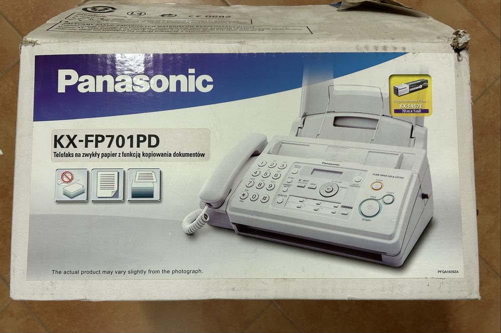 Nowy, kompletny faks Panasonic KX-FP701PD