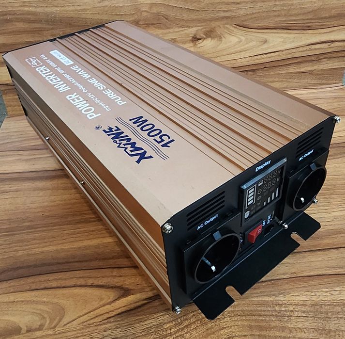 Інвертор XWJNE 1500W 12V → 230V, чиста синусоїда