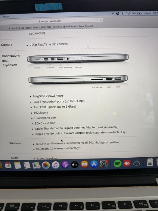 MacBook Pro  A1398 15,4”