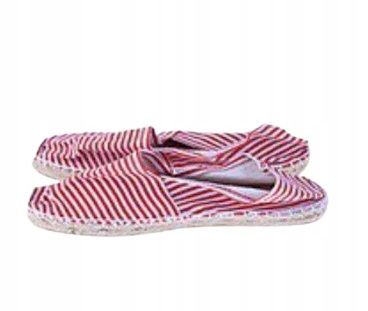 Damskie espadryle płaskie czerwone w paski 38 joc