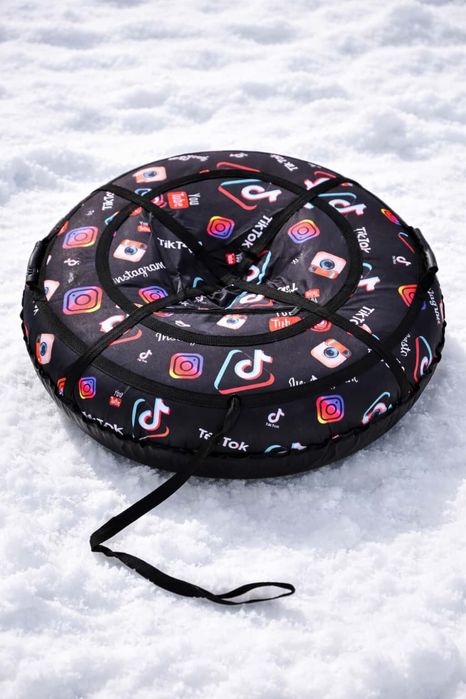 Посилений тюбінг тюба санки до 200 кг з камерою для снігу та води