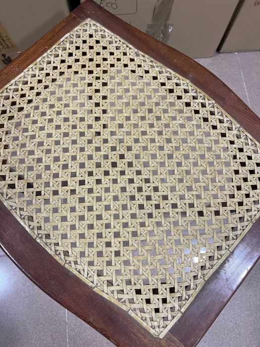 Bancos antigos vintage de assento em vime "Viennese braid"