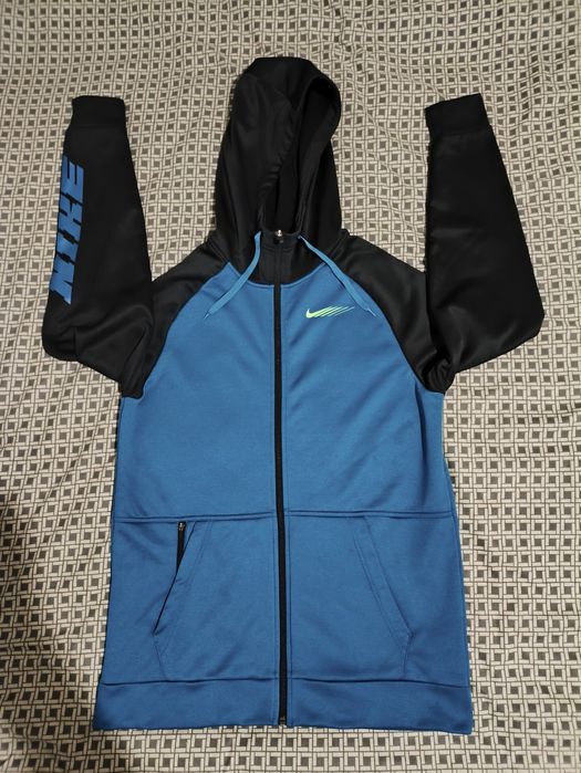Кофта Nike™Therma Sport Clash Full Zip Sweatshirt black/blue(Оригінал)