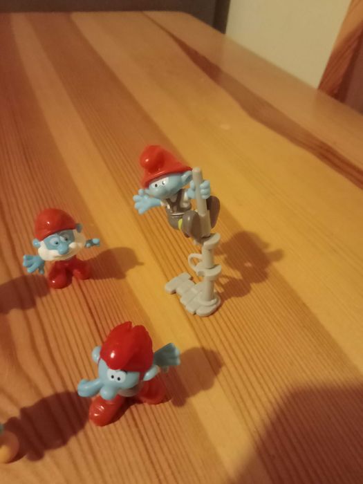 Smerfy, kinder niespodzianka, figurki, zestaw 7 sztuk