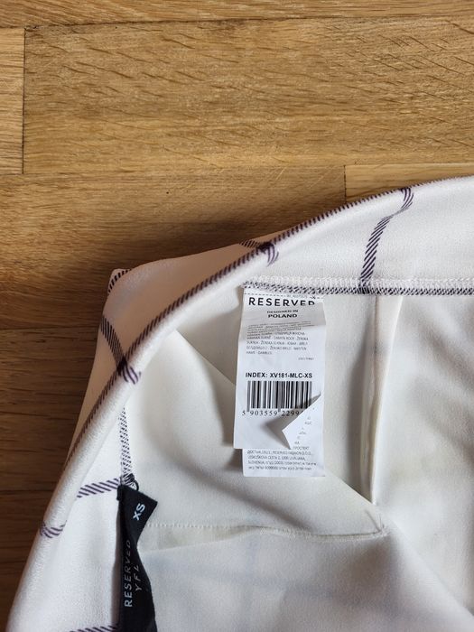 zamszowa spódnica w kratę Reserved