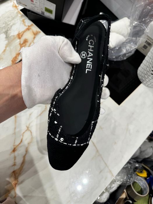 Czółenka Chanel Tweed Black