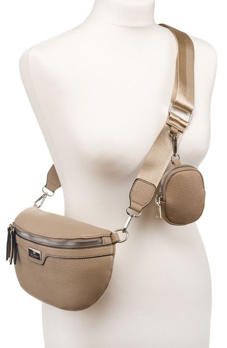 pojemna saszetka damska na szerokim pasku - peterson